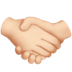 🤝🏻 handshake: light skin tone display on Apple